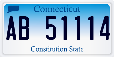 CT license plate AB51114