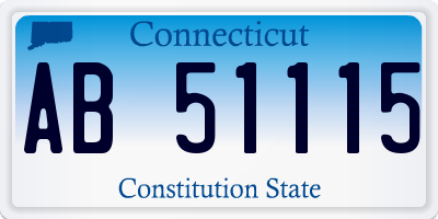 CT license plate AB51115