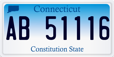 CT license plate AB51116