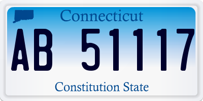 CT license plate AB51117