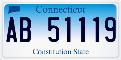 CT license plate AB51119