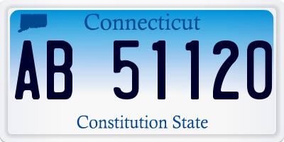 CT license plate AB51120