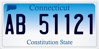 CT license plate AB51121