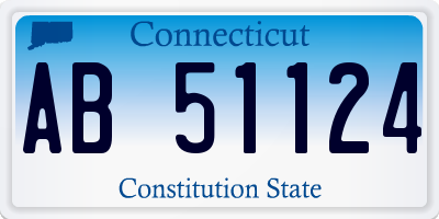 CT license plate AB51124