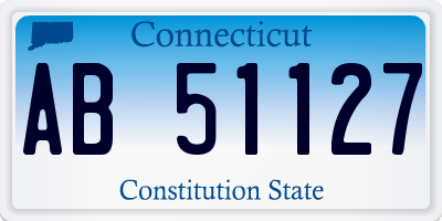 CT license plate AB51127