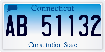 CT license plate AB51132