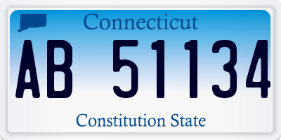 CT license plate AB51134