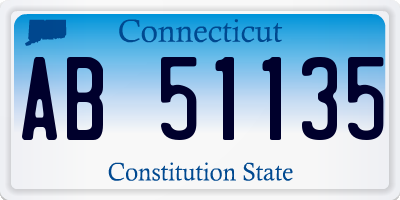 CT license plate AB51135