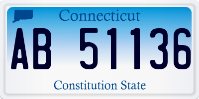 CT license plate AB51136