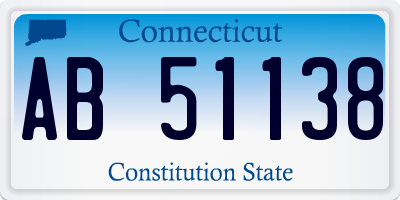CT license plate AB51138