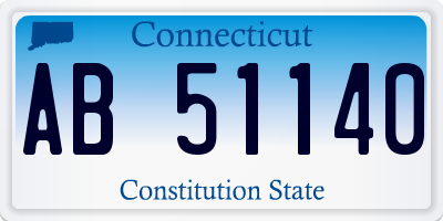 CT license plate AB51140