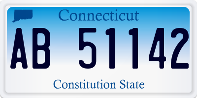 CT license plate AB51142