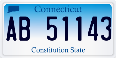 CT license plate AB51143