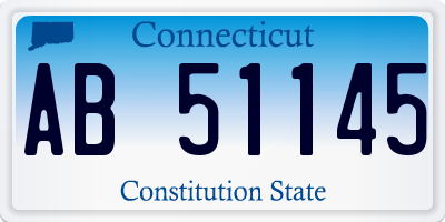 CT license plate AB51145