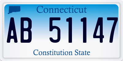 CT license plate AB51147