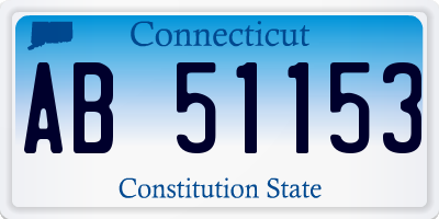 CT license plate AB51153