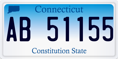CT license plate AB51155