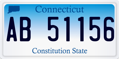 CT license plate AB51156