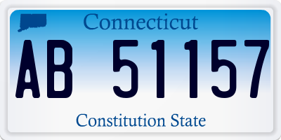 CT license plate AB51157