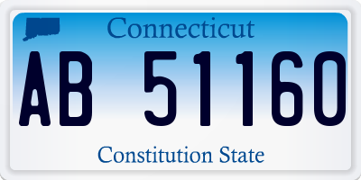 CT license plate AB51160