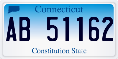 CT license plate AB51162
