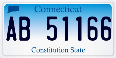 CT license plate AB51166