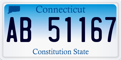 CT license plate AB51167