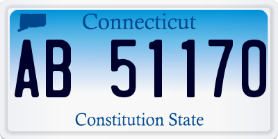 CT license plate AB51170