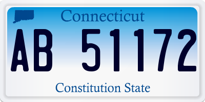 CT license plate AB51172