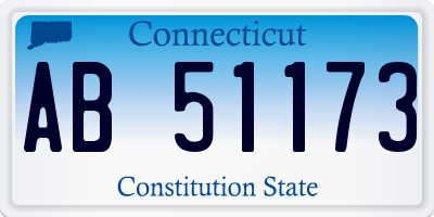 CT license plate AB51173