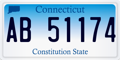 CT license plate AB51174