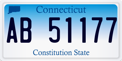 CT license plate AB51177