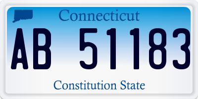 CT license plate AB51183