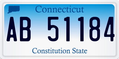 CT license plate AB51184