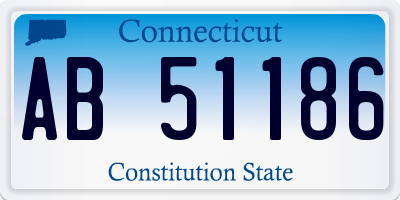 CT license plate AB51186