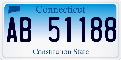 CT license plate AB51188