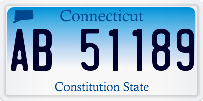 CT license plate AB51189