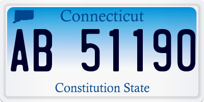 CT license plate AB51190