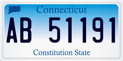 CT license plate AB51191