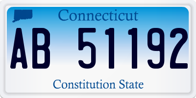 CT license plate AB51192