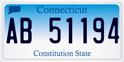 CT license plate AB51194