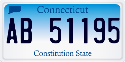 CT license plate AB51195