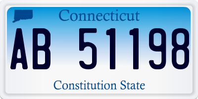 CT license plate AB51198