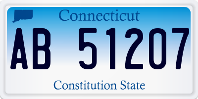 CT license plate AB51207