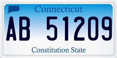 CT license plate AB51209