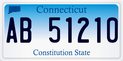 CT license plate AB51210