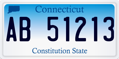 CT license plate AB51213