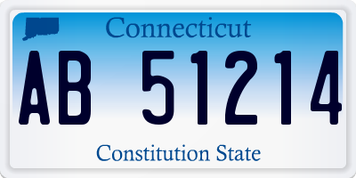 CT license plate AB51214