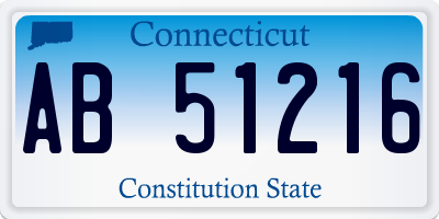 CT license plate AB51216
