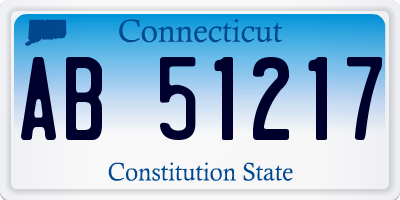 CT license plate AB51217